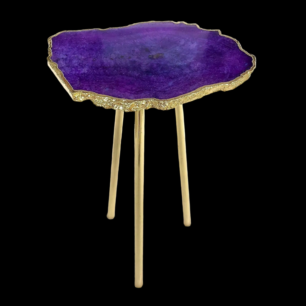 Small Purple Agate/Single Piece/Crystal/Gemstone/Quartz Organic Edge Side/Drink/Table