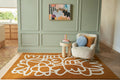 Wool Area Rug | Mustard Yellow & Ivory | Abstract Floral | Evergaze by Rugfine
